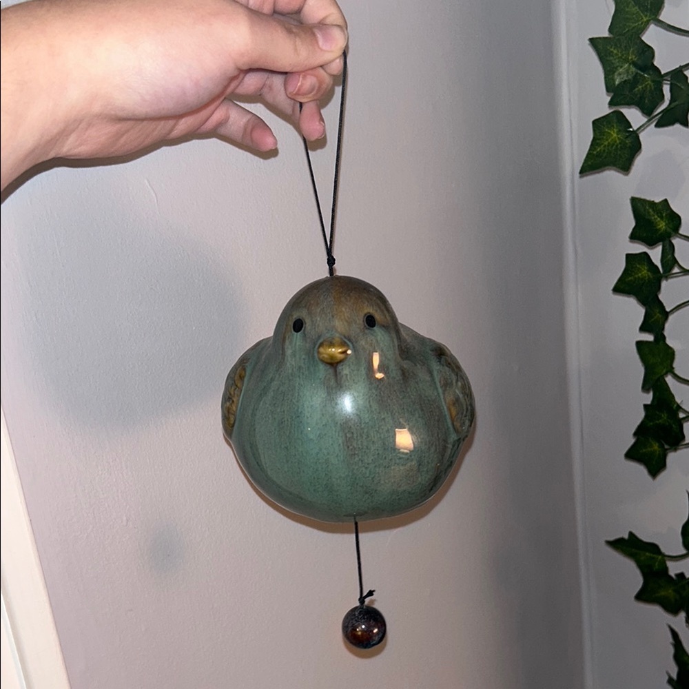 Ceramic Green Bird Hanging Ornament